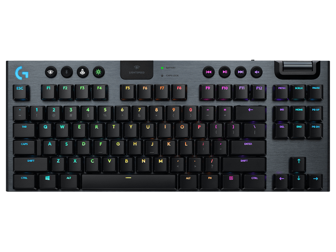 Logitech G913 TKL Lightspeed Wireless Mechanical Low Profile Lightsync RGB Advanced Wireless & Bluetooth - Clicky Logitech G913 TKL Lightspeed Wireless Mechanical Low Profile Lightsync RGB Advanced Wireless & Bluetooth - Clicky